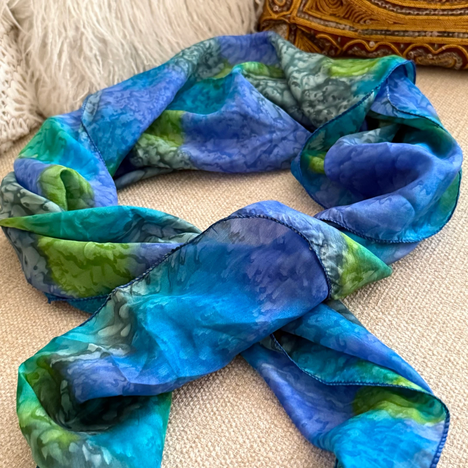Vintage! Pañuelo seda efecto batik – photo 6